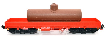 NPE Modellbau NW22226 - H0 - Schwerlastwagen Samms-u 454 roter Kessel, DB AG, Ep. VI